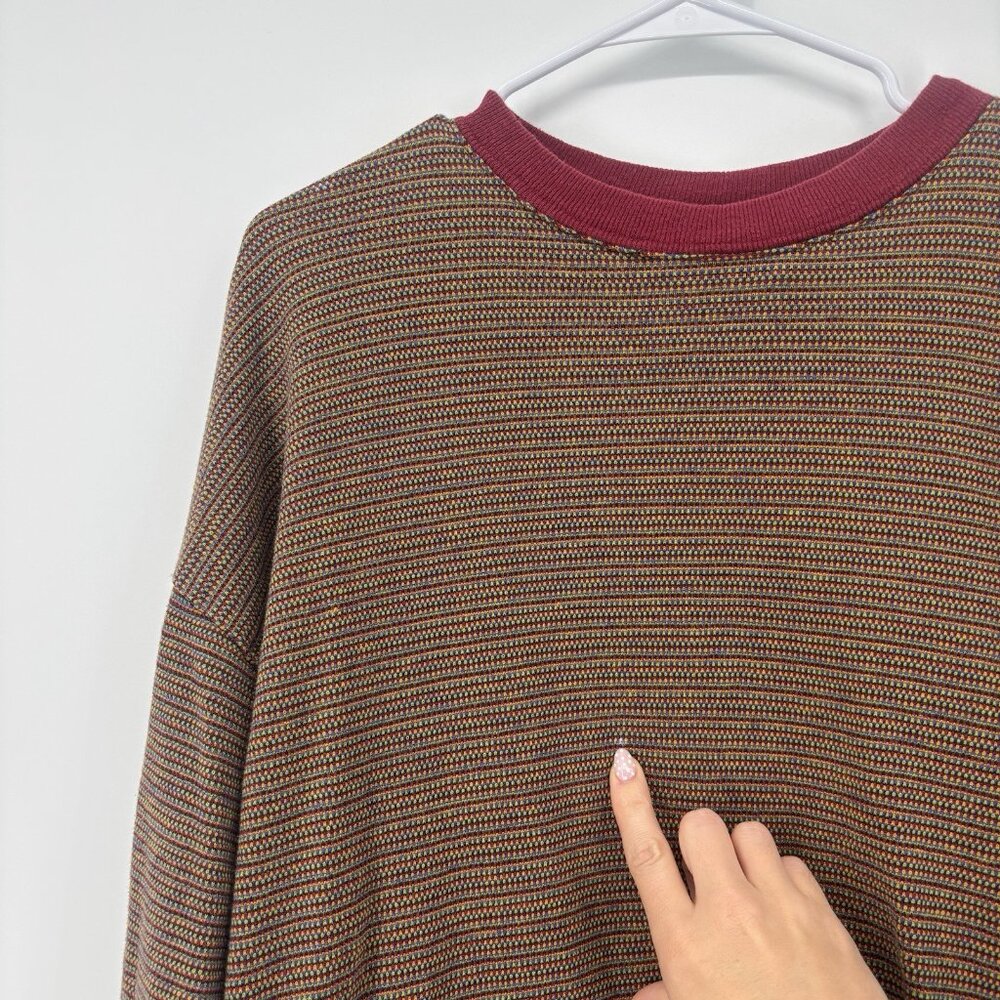 Vintage Snap Long Sleeve Shirt Multicolor 80s Hippie‎ Retro Mens Size Large USA - Picture 4 of 11